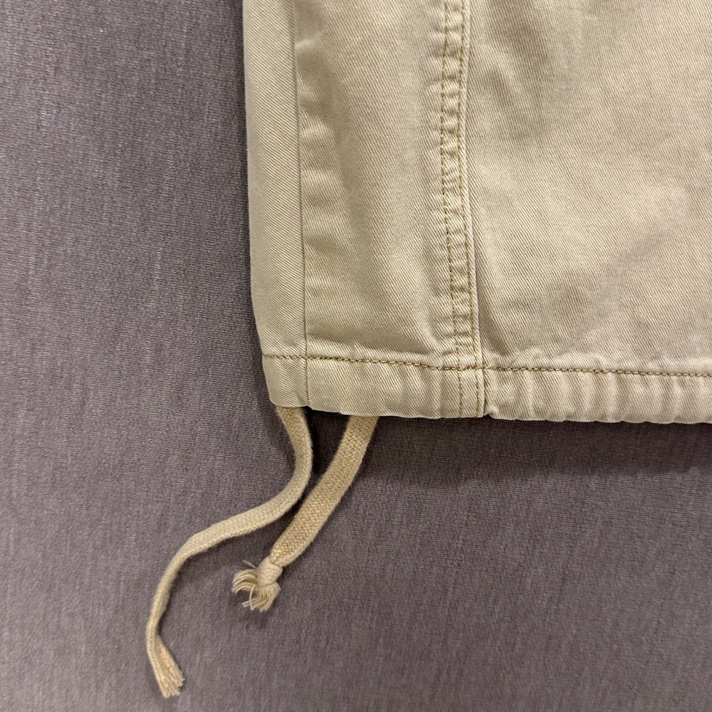 Pull Bear Tan Cargo Pants Drawstring Hem Utility … - image 5